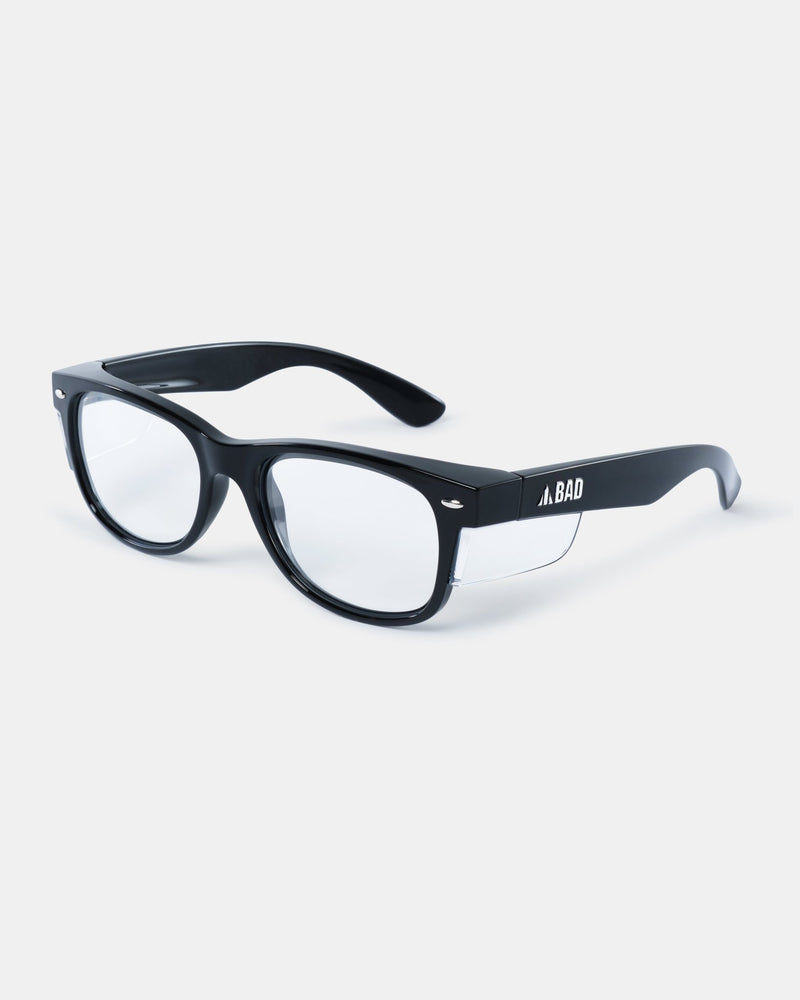 BAD LUCID™ SAFETY GLASSES (BLACK/CLEAR)